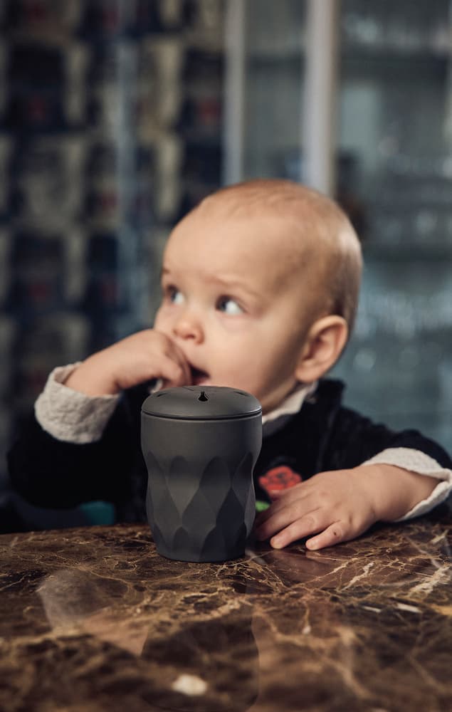 Silicone Cup with Straw and Snack Lid